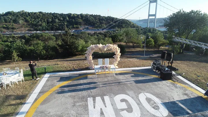 Kanlıca açık alan düğün organizasyonu nikah alanı kurulumu